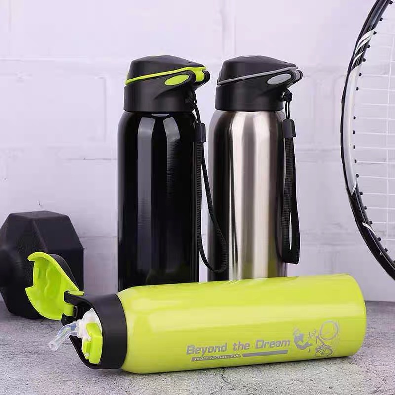 Bình nước giữ nhiệt 500ml bằng thép không gỉ kiểu dáng độc lạ dành cho hoạt động thể thao như đạp xe, leo núi, dã ngoại.