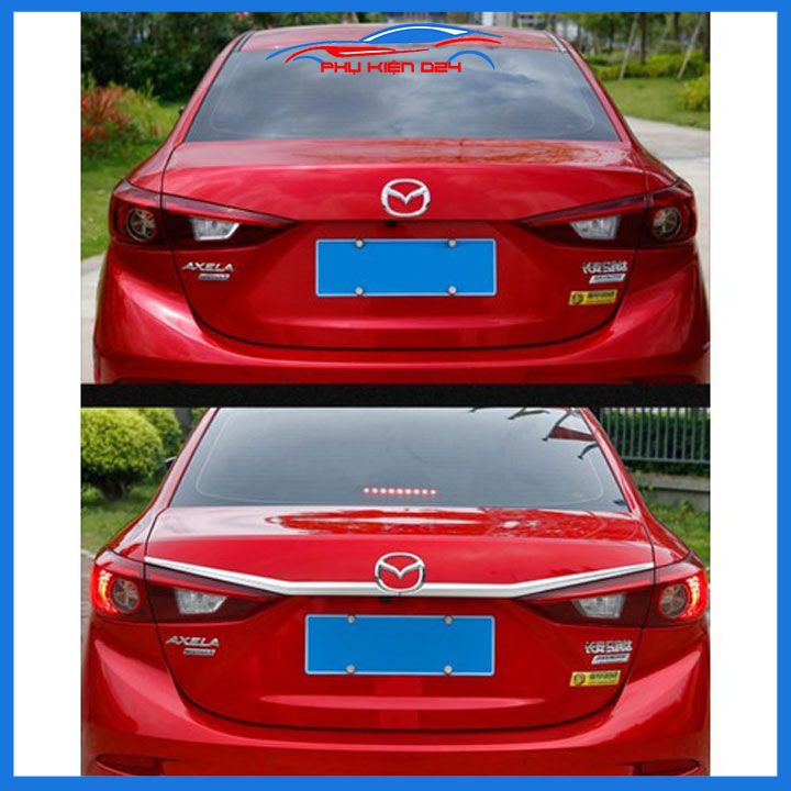 Ốp  tay mở cốp Mazda 3 2015-2016-2017-2018-2019 mạ Crom chống xước làm đẹp xe