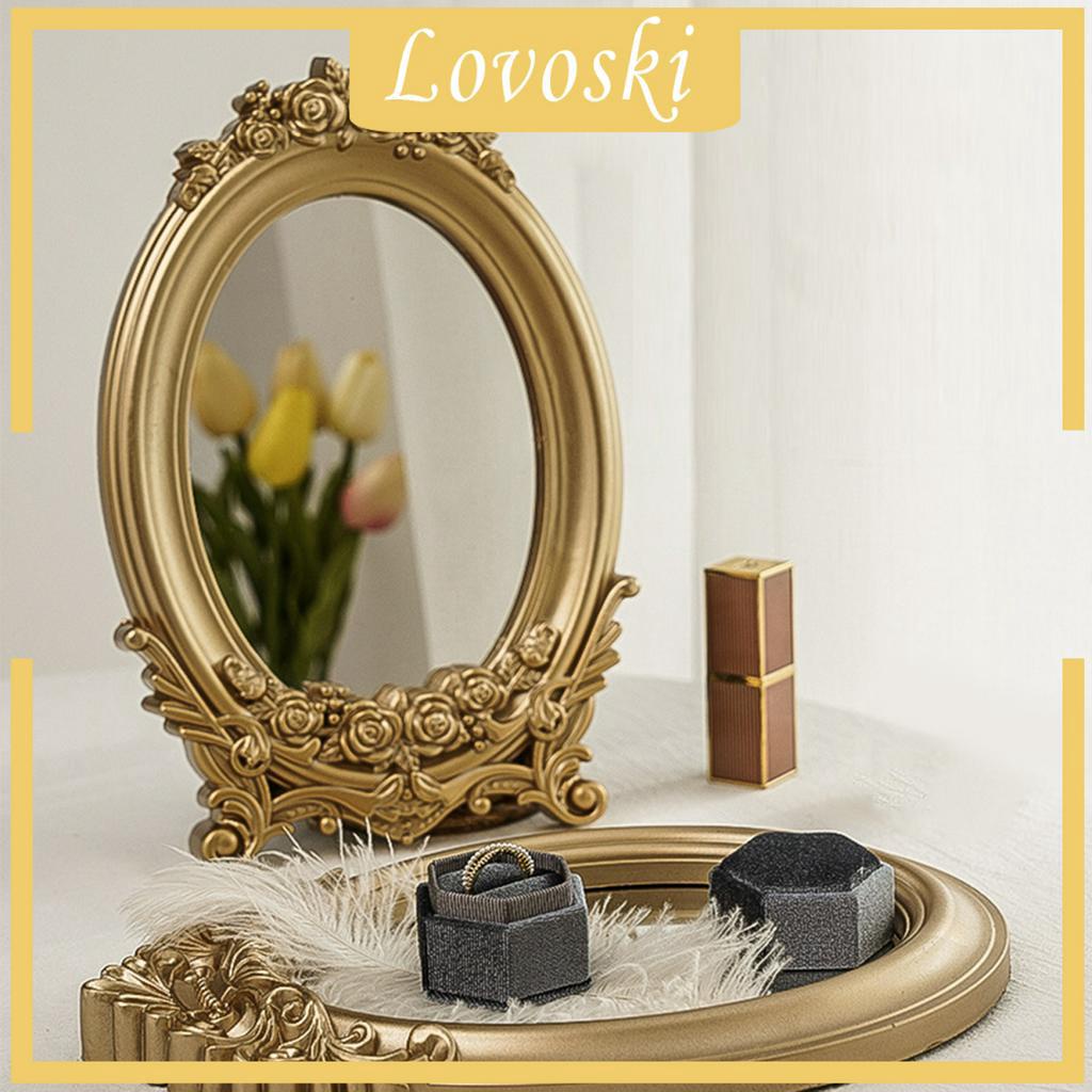 Khay Đựng Đồ Trang Điểm Có Gương Tiện Dụng Kích Thước 17x24cm