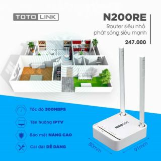 [ Giao 1h ] Phát Wifi và Kích sóng wifi N200RE - Mini Router Wi-Fi chuẩn N 300Mbps cực mạnh Chính hãng bảo hành 24 tháng