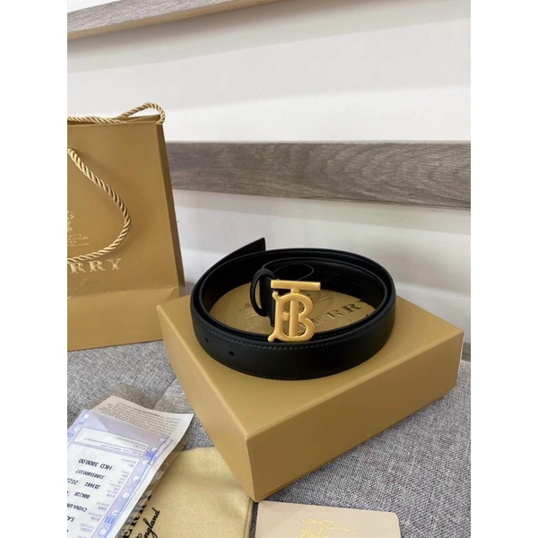 Thắt lưng da Burberry mẫu mới siêu đẹp, mặt giả cổ bền màu, dây da thật xịn xò full box