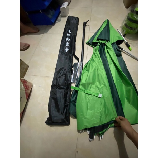 Ô, dù Che Nắng Đi Câu Cá, Dã ngoại Rộng 2m4 , 2 Tầng Hàng Siêu Đẹp Giá Rẻ