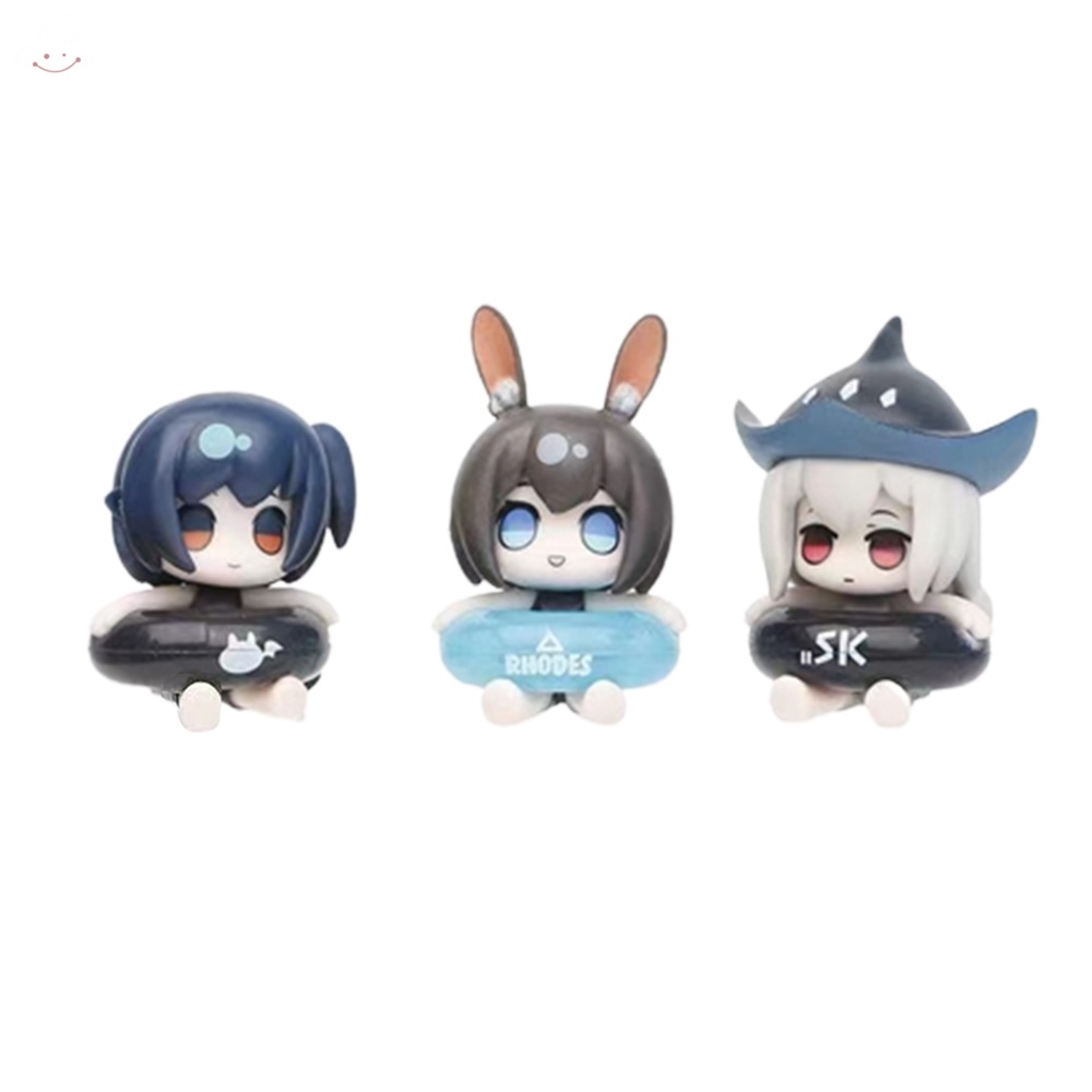 Bộ 6 Mô Hình Đồ Chơi Arknights Đang Ngồi Bơi Trang Trí Nhà Cửa/Văn Phòng/Xe Hơi