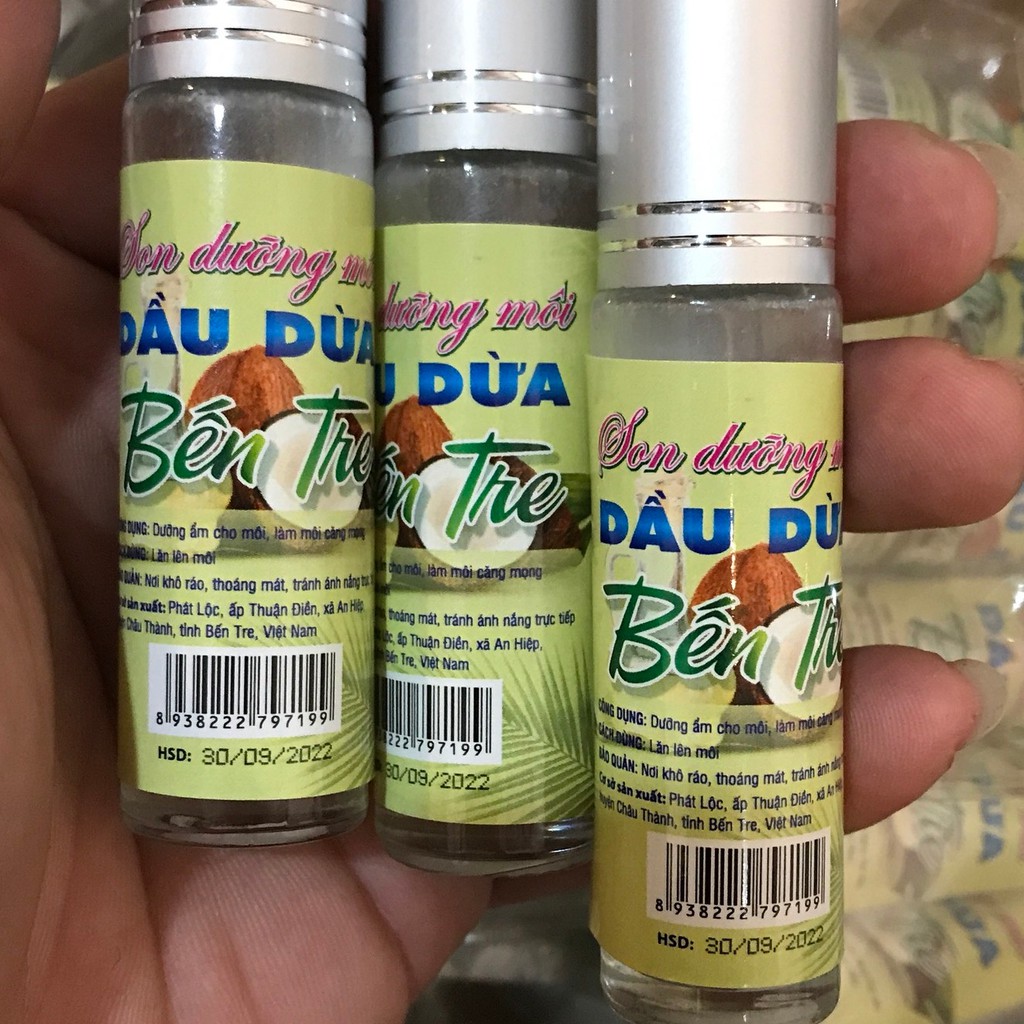 Chai lăn dưỡng môi dầu dừa Bến Tre tinh chất 100% | BigBuy360 - bigbuy360.vn