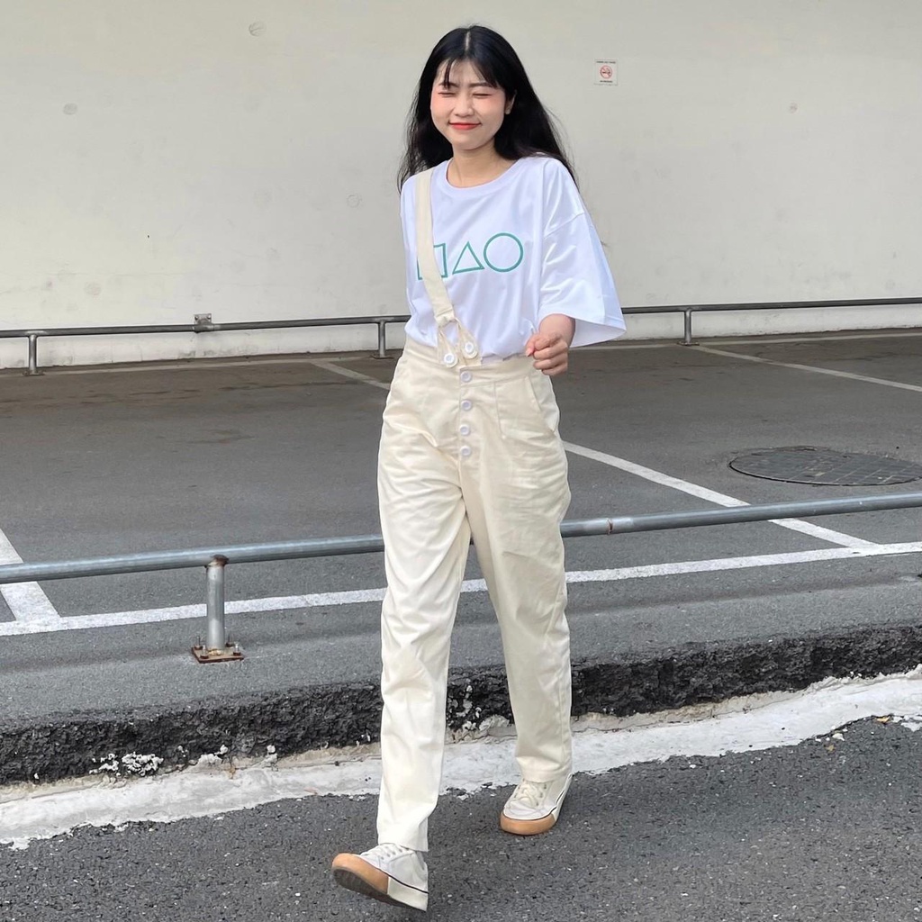 Quần Yếm Kaki Nữ BEE Yếm Quần Form Rộng Style Hàn Phong Cách Năng Động Lên Dáng Siêu Xinh (Ảnh Thật/ Có Sẵn)