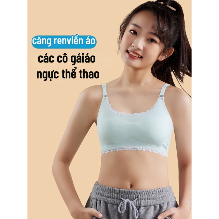 Áo lót thoáng khí cho bé gái , áo lót đệm bông cho bé gái tuổi teen chất liệu cotton co giãn, thấm hút nhanh