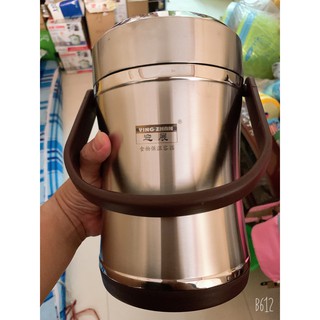 CaMen Hộp Đựng Cơm Inox 304 3 ngăn 2 Lớp Chống Tràn Đổ Giữ Nhiệt Trên 6H