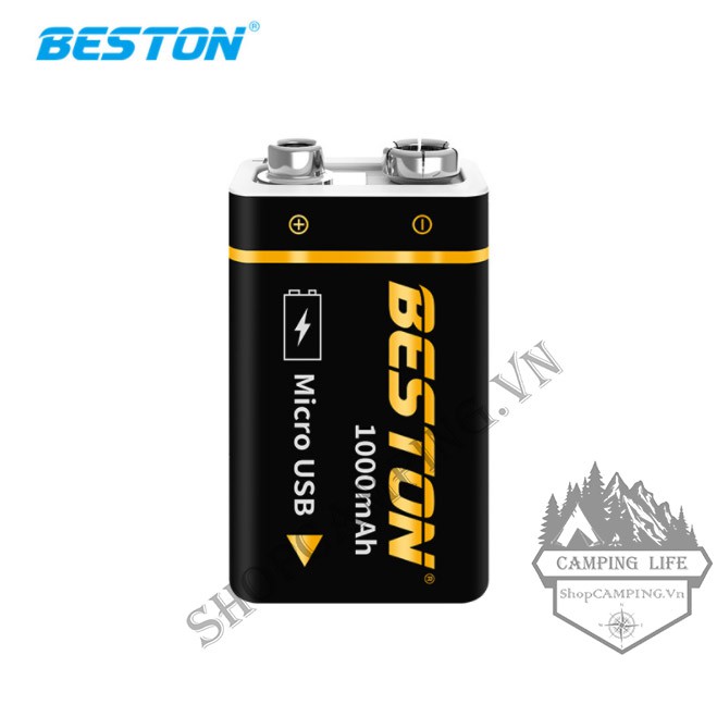 Pin /bộ sạc 9v Beston cao cấp dung lượng cao 1000mAh sạc trực tiếp bằng cáp micro USB