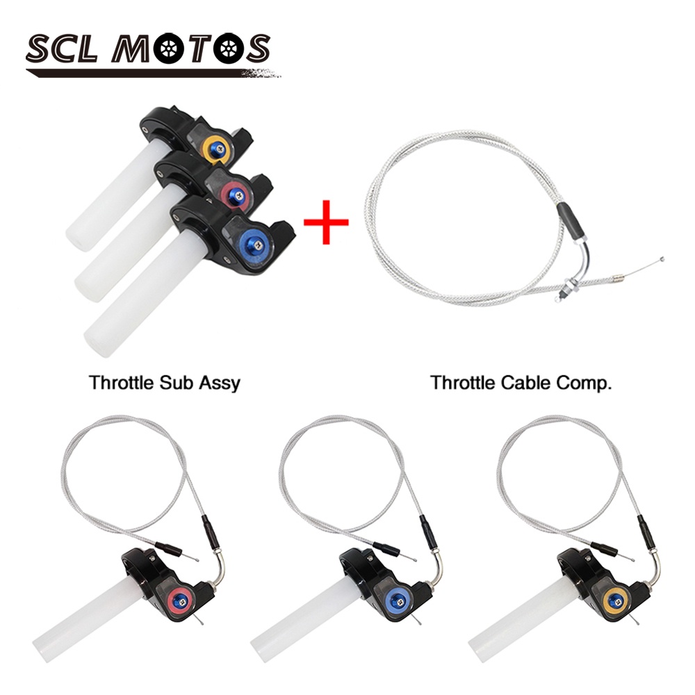 Tay Lái Xe Máy 7 / 8 "Kèm Dây Cáp Cho Dirt Pit Bike