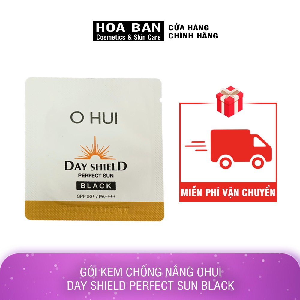 Gói kem chống nắng OHUI Day Shield Perfect Sun Black 1ml Sample