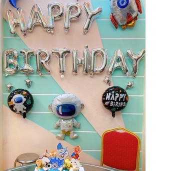 Set bong bóng phụ kiện trang trí sinh nhật, party cho bé trai, bé gái nhiều họa tiết 35-40cm - BOBABO