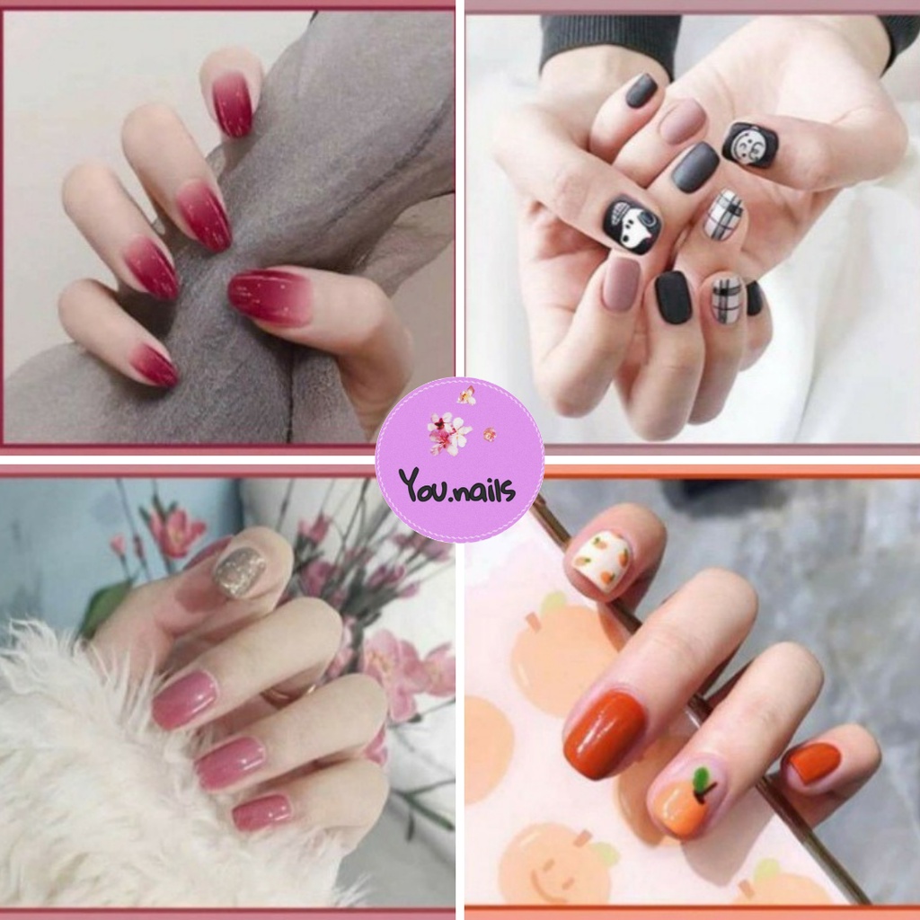 Móng tay giả kèm keo dài nhọn ngắn YOU NAILS (Mã Yn21-Yn30)
