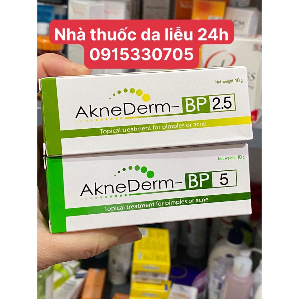 Aknederm BP5% 2,5% - Kem hỗ trợ giảm mụn 10g