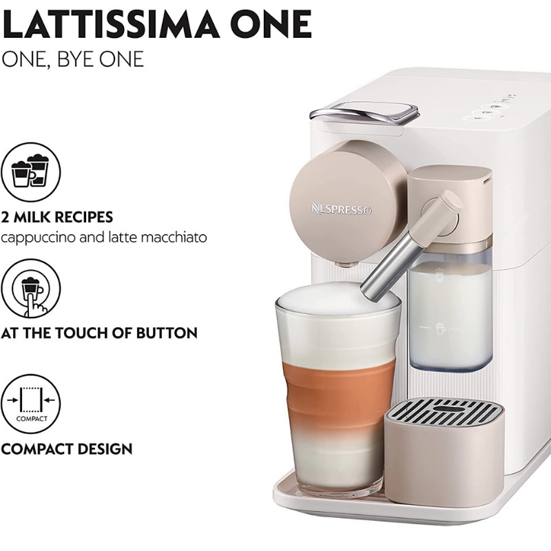 [Mã ELHADEV giảm 4% đơn 300K] Máy pha cafe viên nén Nespresso DeLonghi Nespresso EN 510.W màu trắng