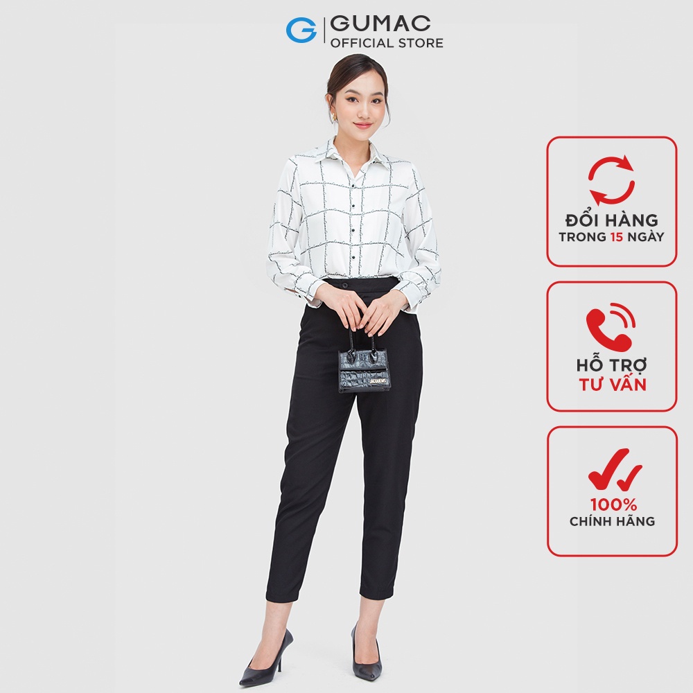 [Mã WABRGUM giảm 10% tối đa 30K đơn 99K] Quần tây nữ cơ bản lưng nhọn GUMAC QC05023