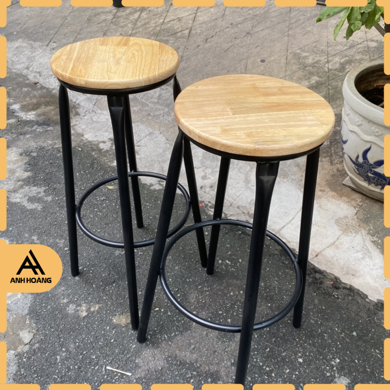 GHẾ CAO QUẦY BAR KHÔNG TỰA LƯNG, CAO 75CM, CHÂN SẮT CHỊU LỰC TỐT