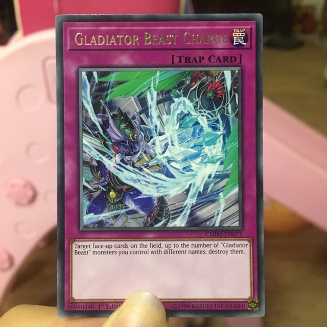 Thẻ bài yugioh “Gladiator Beast Charge”