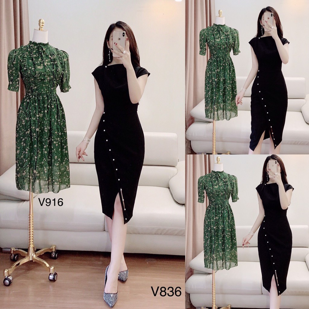 ⚡FLASH SALE⚡ Váy body đen V836 thiết kế tinh tế, tôn dáng | BigBuy360 - bigbuy360.vn