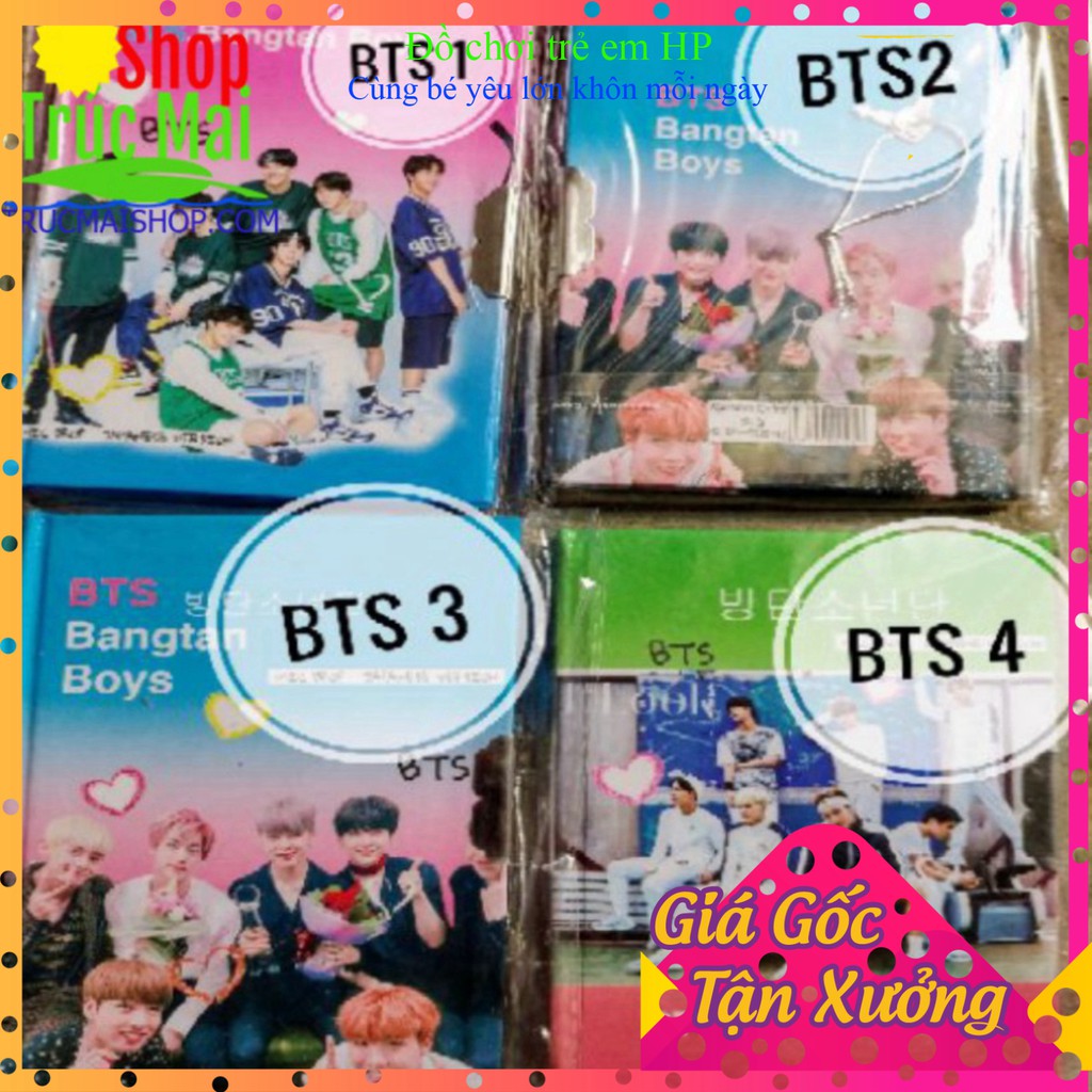 [ Loại Cao Cấp] Sổ BTS khóa lưu kỷ niệm cùng BT21