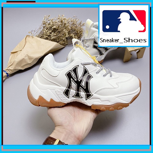 Giày_MLB NY, Giày Sneaker NY Đế Nâu Da Bò Cao Cấp Đế Cao Tăng Chiều Cao Full Box Bill | BigBuy360 - bigbuy360.vn