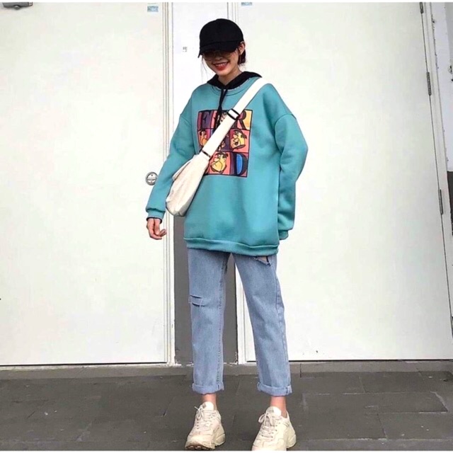 [Bigsize 30-36] Quần Baggy Nam Nữ Bigsize, Rách Gối 2 Đùi L, Lưng Cao, Không Giãn