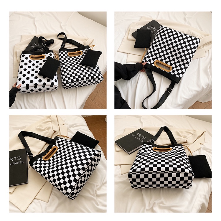 Set Túi Xách Và Túi Đeo Vai Bằng Vải Bạt Kích Thước Lớn Thời Trang Mùa Hè Hàng Mới 2022 Dành Cho Bạn Nữ