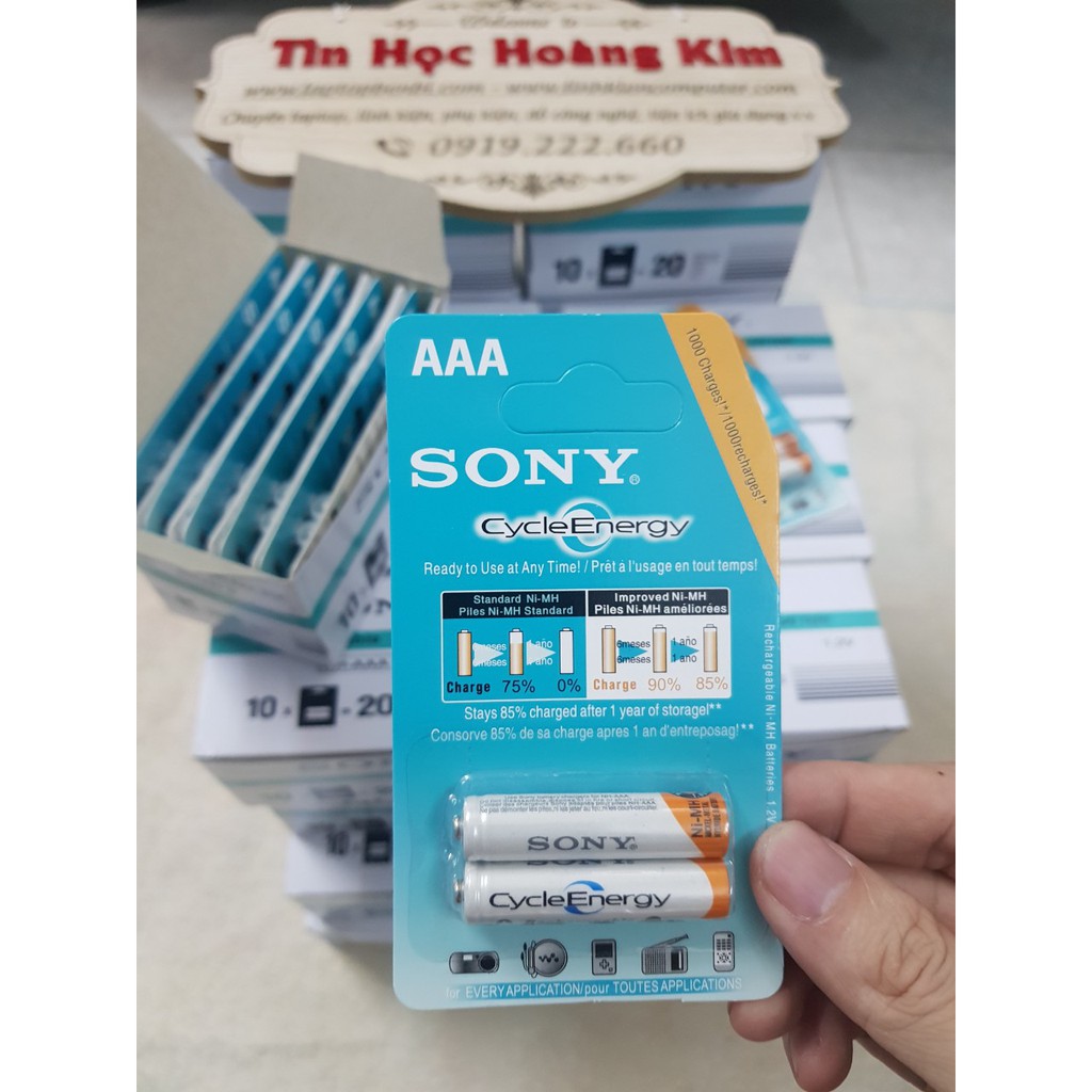 Pin tiểu sạc sony 2A (AA) 4600 mAh và 3A (AAA) 4300mAh dùng cho các thiết bị điện tử và bộ sạc Jiabao A612