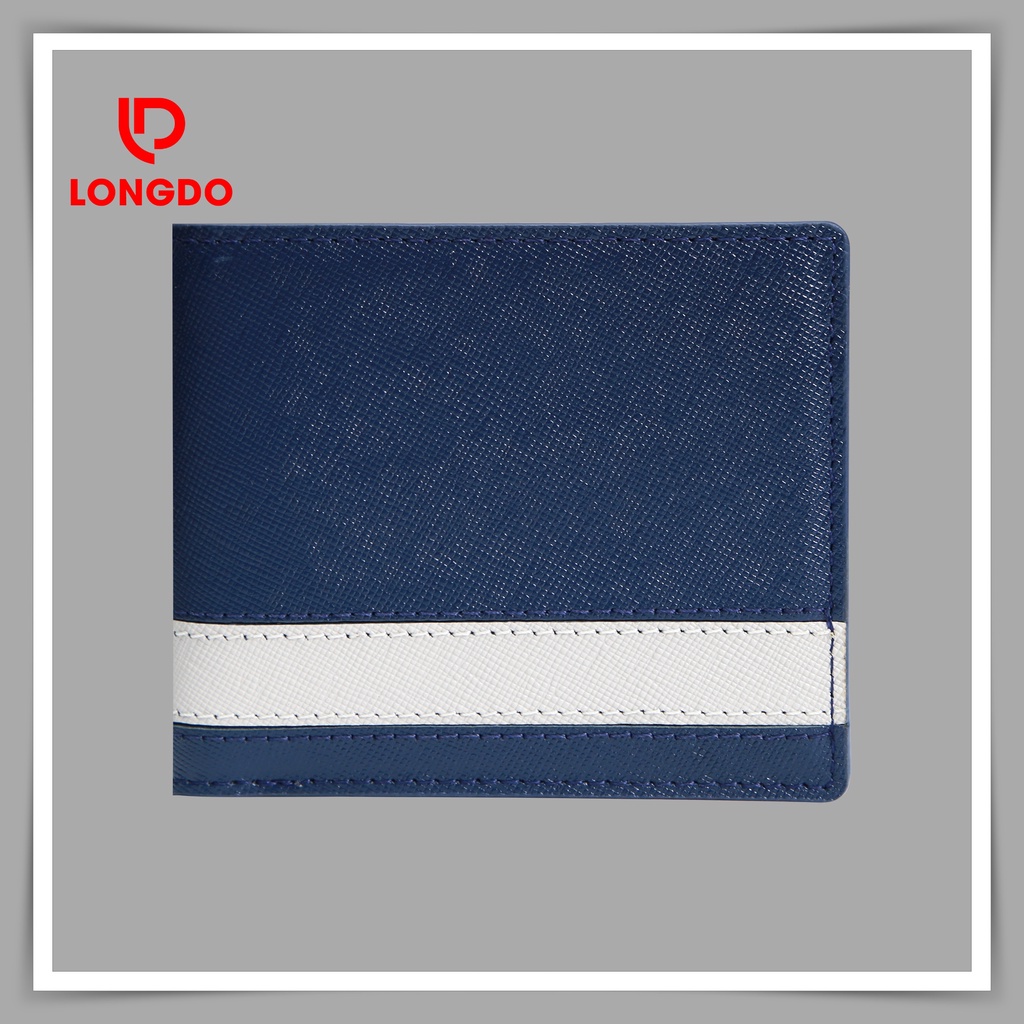 Ví da nam ngang cao cấp - Cam kết da bò thật 100% - Hàng chính hãng thương hiệu Longdo Leather - B02