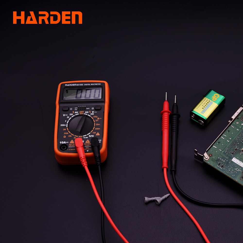 Đồng hồ đo điện vạn năng kèm theo pin Harden