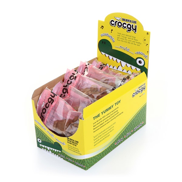 Snack gặm sạch răng hình cá sấu Crocgy 18g / 63g