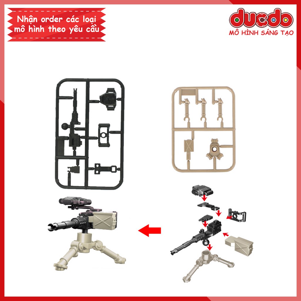 Trang bị vũ khí hạng nặng - Đồ chơi Lắp ghép Xếp hình Mô hình Mini Minifigures WW2