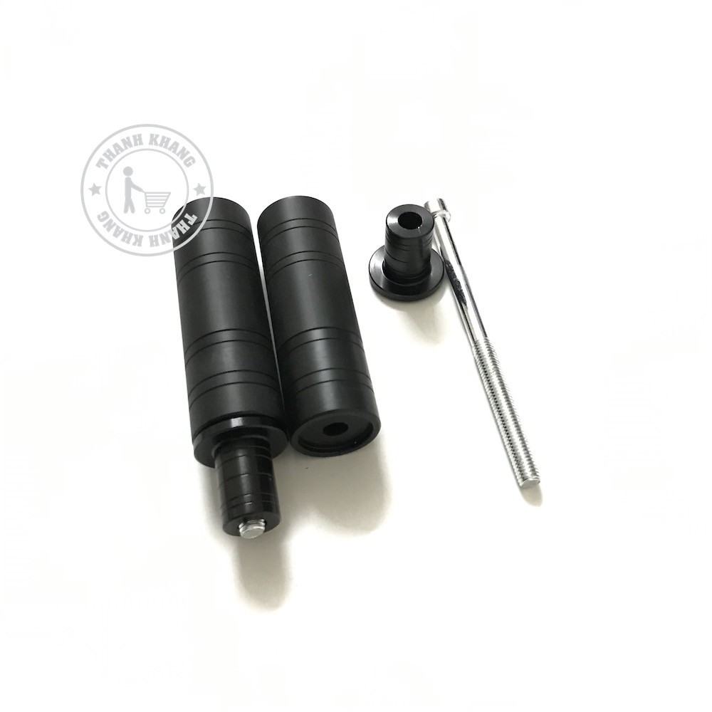 Chống đổ kiêm gác chân nhôm CNC cao su màu đen THANH KHANG 006001428