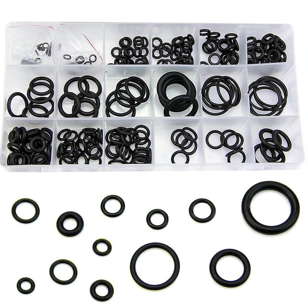 🎉 SD 225 Cái / Bộ 18 Kích cỡ Cao su O Ring Assortment Set Hệ thống nước thủy lực Gasket Bộ dụng cụ sơn con dấu