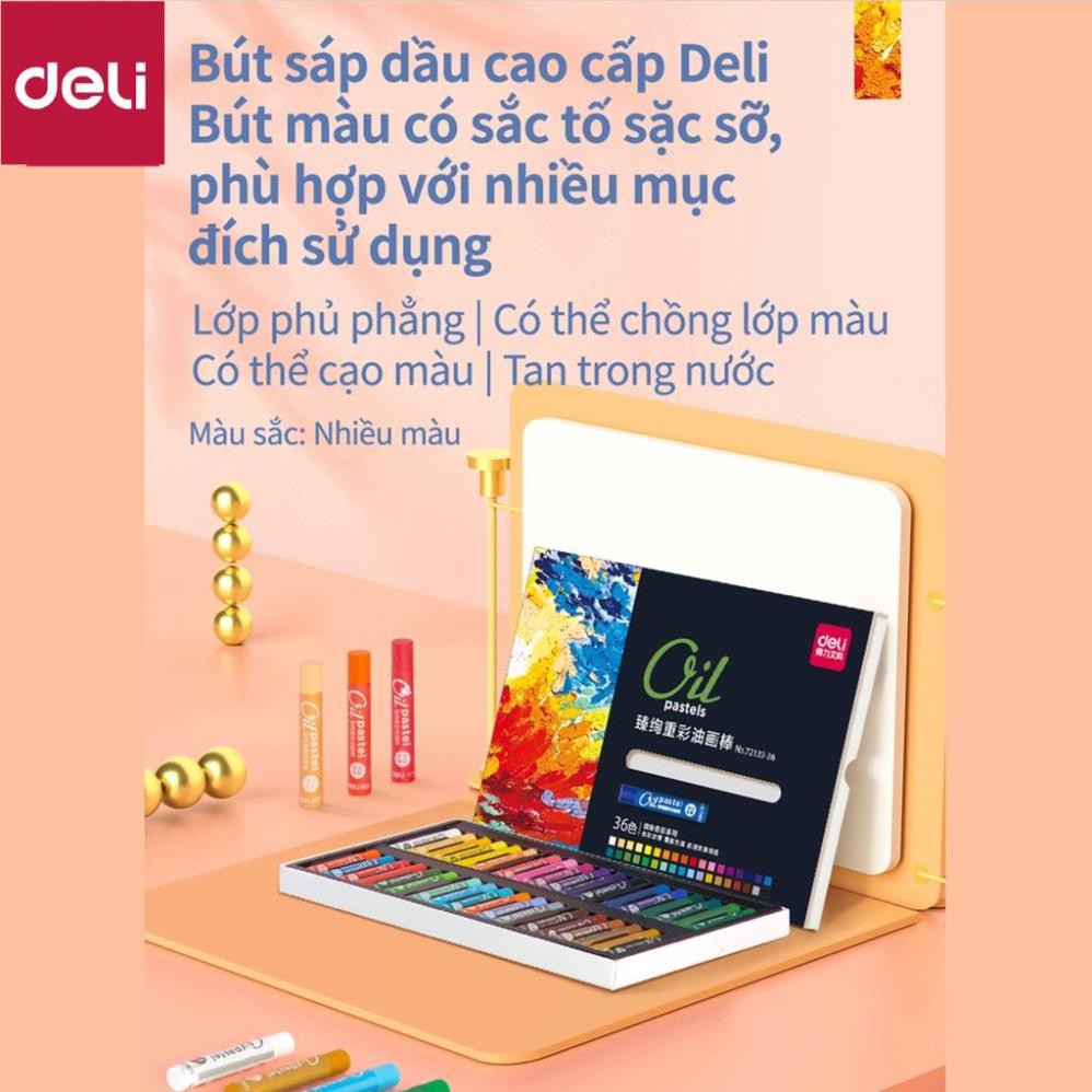 Bút sáp dầu cao cấp Deli - 12/24/36 Màu - 72133 [Deli]