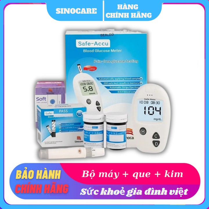 Máy đo đường huyết Sinocare Safe accu