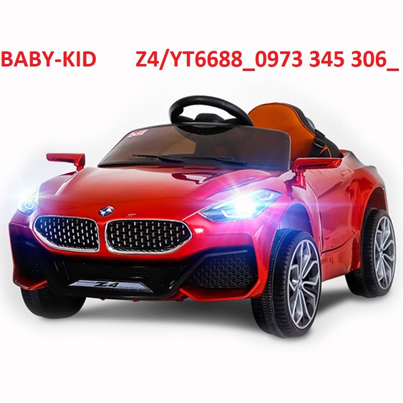 Ô tô xe điện trẻ em BABY-KID BMW YT-6688/Z4 tự lái và remote 2 động cơ ắc qui 6V4, 5AH