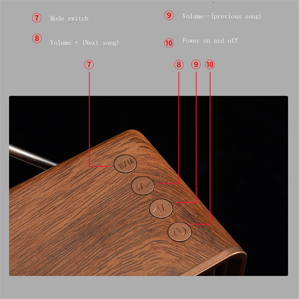 Loa bluetooth kiểu cổ điển siêu trầm thẻ nhớ radio đĩa u dễ mang theo không dây âm thanh đài fm trong nhà