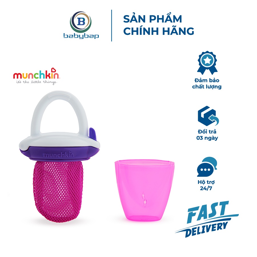 Túi Ăn Chống Hóc Có Nắp Munchkin Phù Hợp Với Bé Từ 6 Tháng Tuổi Trở Lên