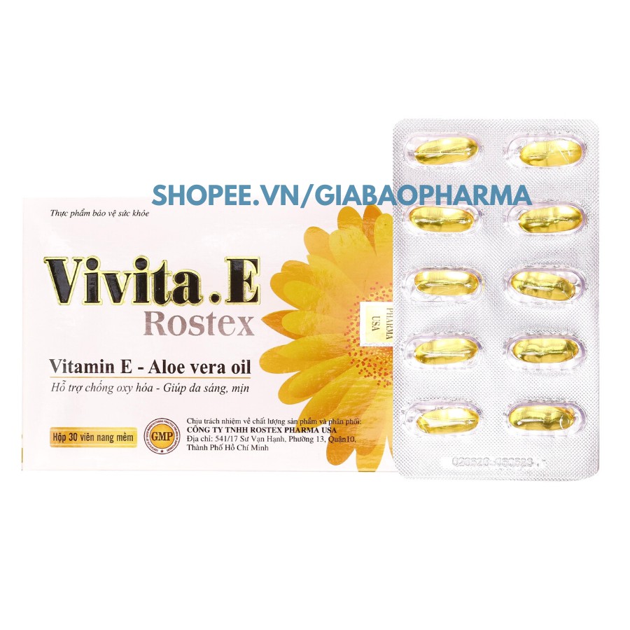 Viên uống bổ sung Vitamin E 400 IU làm đẹp da Vivita.E Rostex | BigBuy360 - bigbuy360.vn