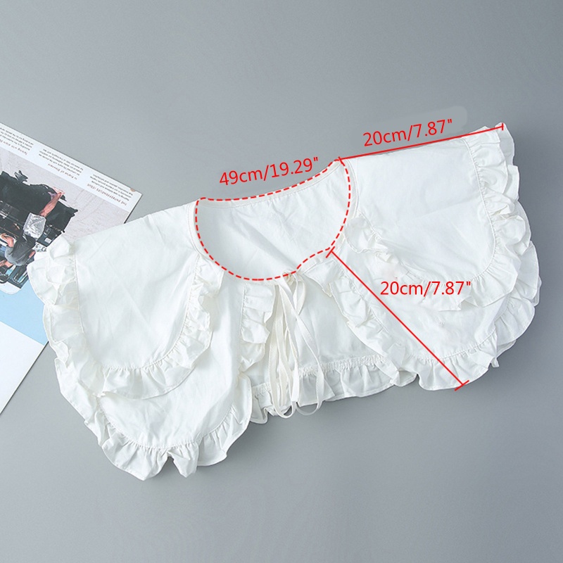 Khăn Choàng Cổ Hai Lớp Cỡ Lớn Cột Dây Cho Búp Bê