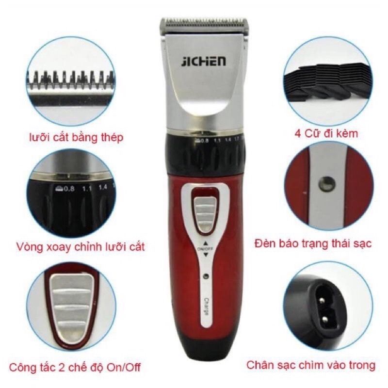 Tông đơ cắt tóc Jichen - tông đơ hớt tóc không dây tiện lợi