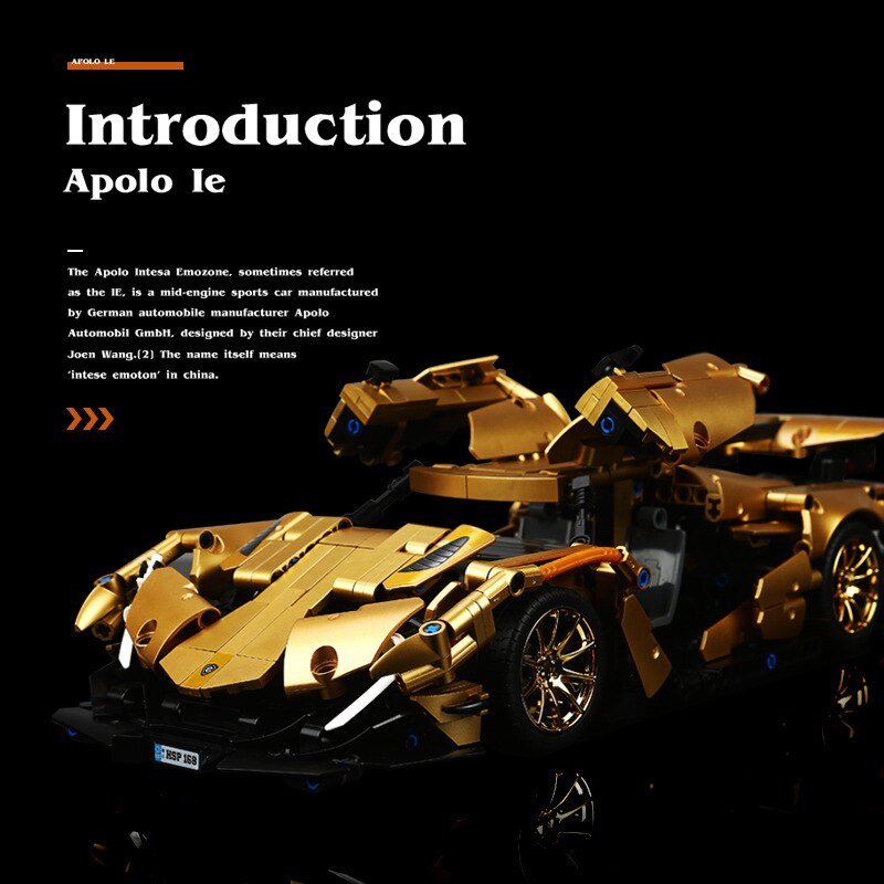 Đồ chơi Lắp ráp Mô hình siêu xe SY 8554  1:14 Racing Car Peako Apolo le Concept Cars