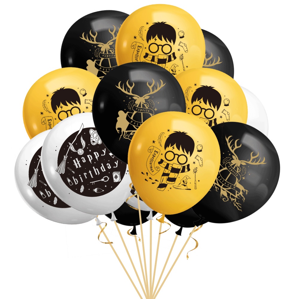 15 Cái/bộ Chủ Đề Harry Potter Bong Bóng Cao Su Bộ Trẻ Em Sinh Nhật Trang Trí Bánh Lắp Biểu Ngữ Cho Bé