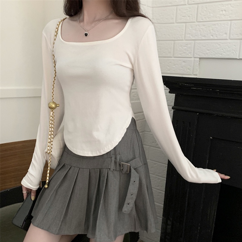 Áo Thun Bigsize Nữ Tay Dài Tôn Dáng Tôn Eo,Áo Thun kiểu Croptop Size Lớn Chất Thun Borib Ôm Body TD5