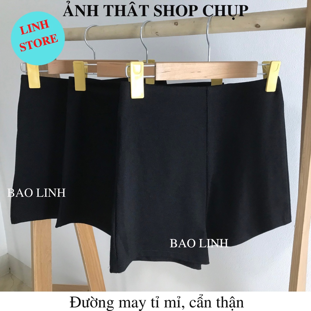 Quần Short Nữ Mặc Nhà LINH STORE Dáng Legging Cạp Chun Lưng Cao Chất Liệu Umi Đẹp Co Dãn