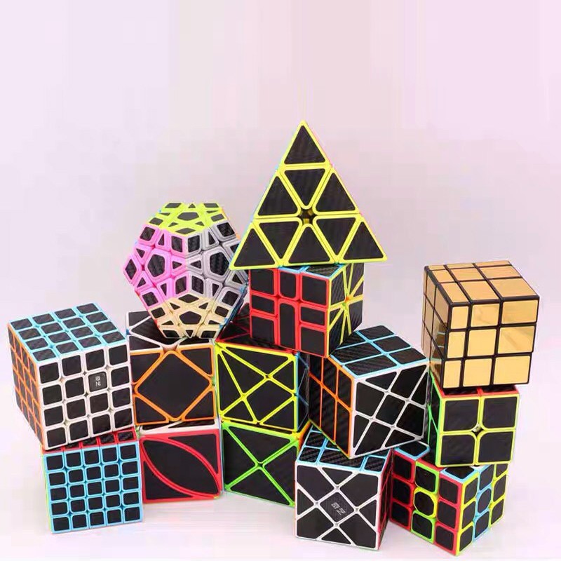 Rubik Carbon 2x2, 3x3, 4x4, 5x5, Axis, Windmill, Fisher, Skewb, Square-1, Megaminx, Pyraminx, Mirror, Mastermorphix