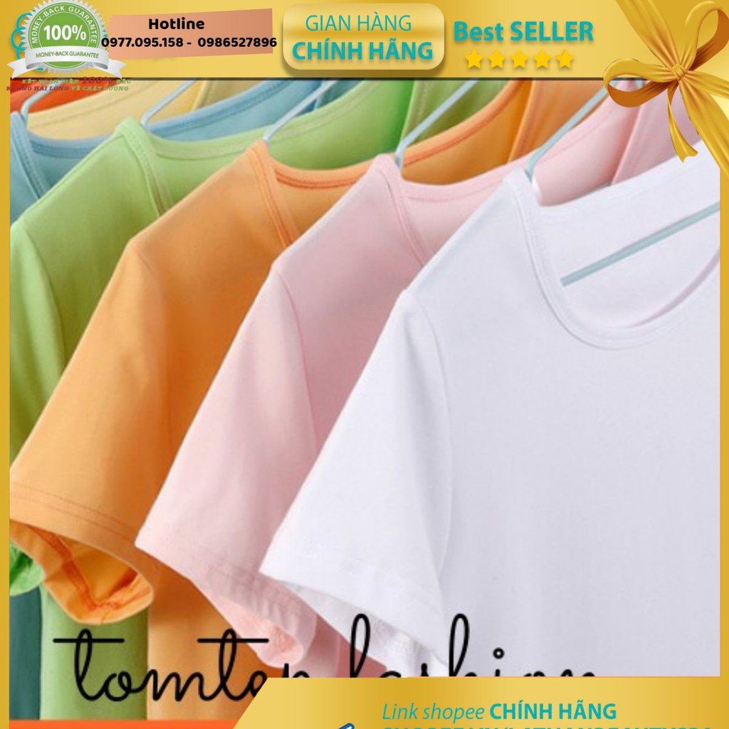 Áo Phông, Thun Trơn, Tay Lỡ , Fom Rộng, Cộc Tay , Cotton Đẹp, Màu Trắng, Vàng, Đỏ, Đen, Cổ Tim, Cho Nữ Từ 40- 70 Kg