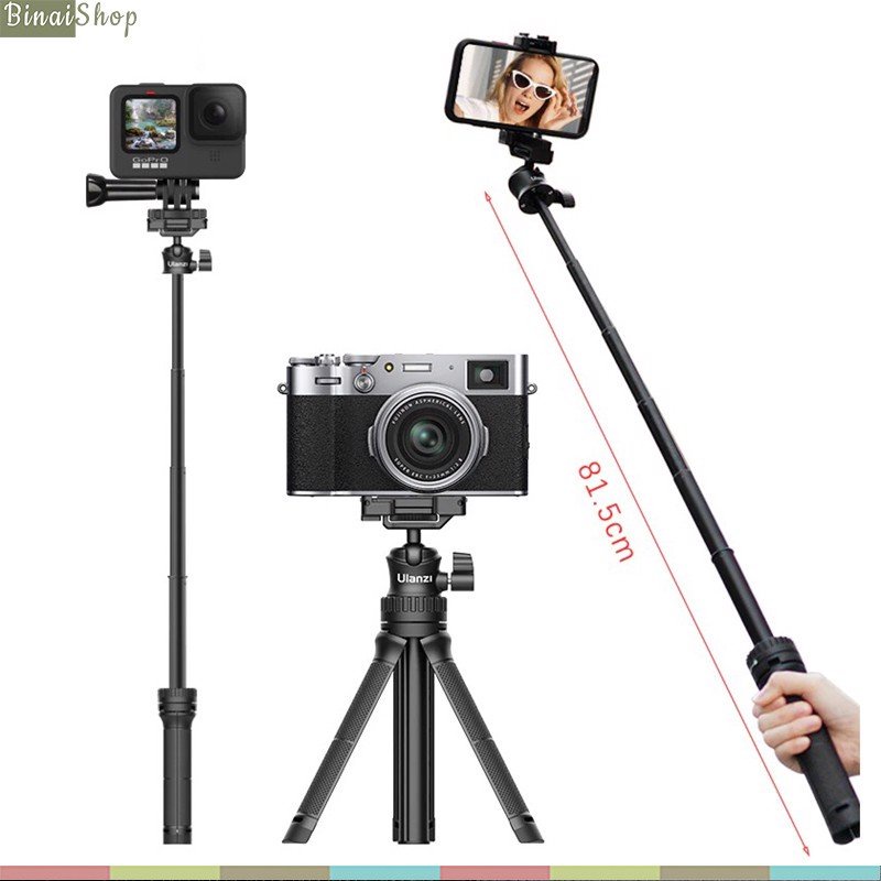 Ulanzi MT-34 - Tripod Kiêm Gậy Chụp Hình Đa Năng Dành Cho Smartphone, DSLR, Gopro