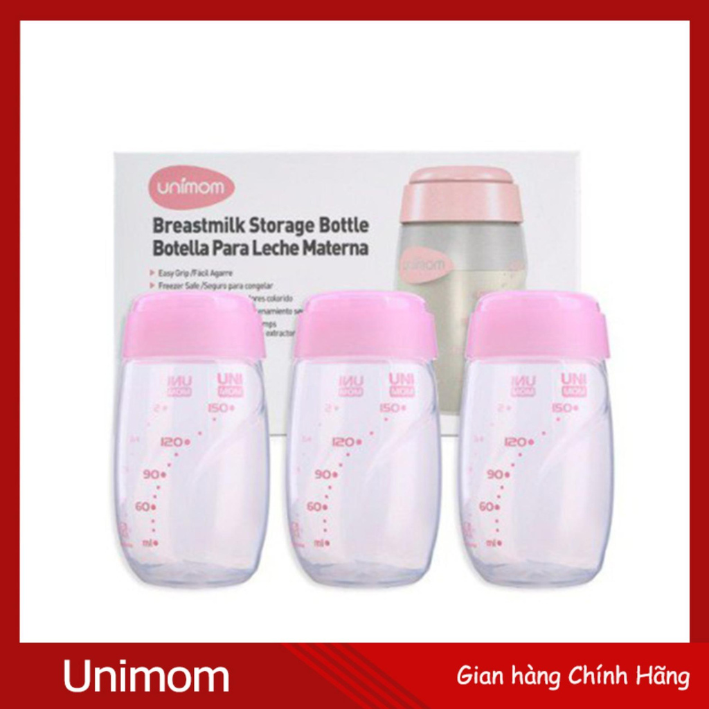 Bộ 3 Bình Trữ Sữa Unimom Free BPA Chuyên Dụng Trữ Sữa Nhiệt Độ Âm