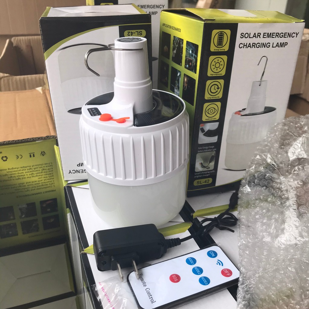 Bóng đèn led năng lượng mặt trời_treo hiên nhà sân vườn 100W tiện lợi | BigBuy360 - bigbuy360.vn